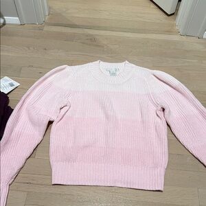 Design History Pink Ombre Crew Neck Sweater